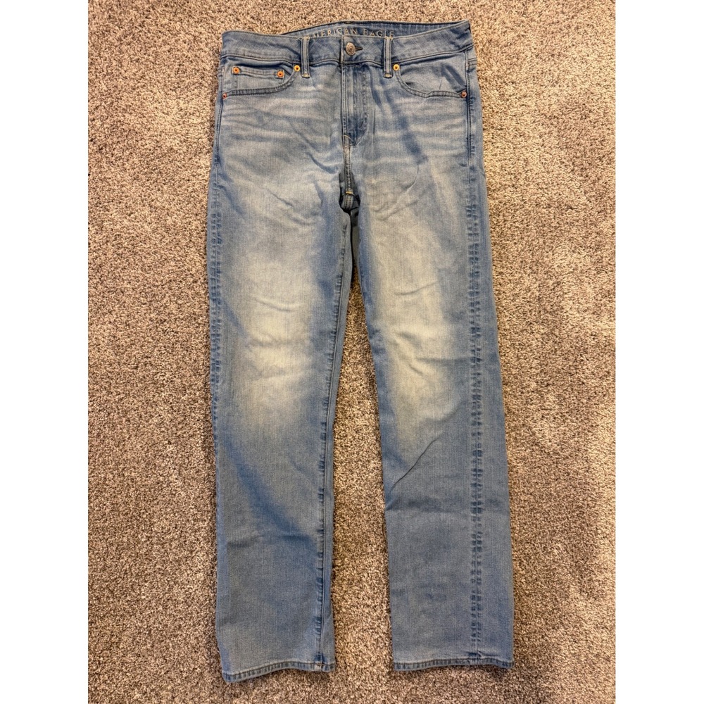 American Eagle Jeans Mens 32x34 Blue Original Bootcut Airflex+ Stretch Denim